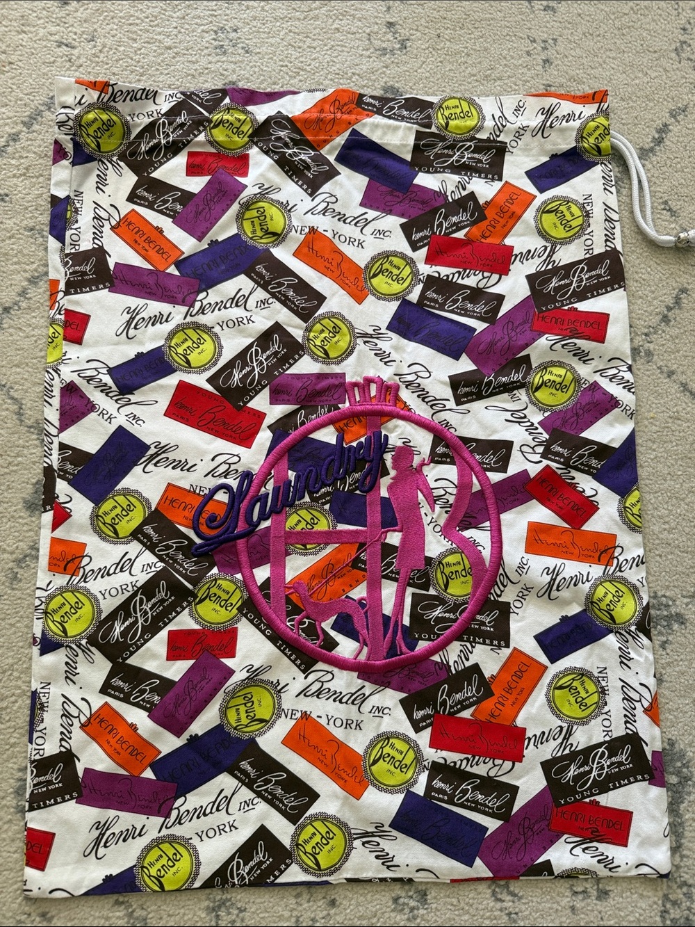 EUC Henri Bendel Travel Keepsake Shoe bag Laundry Bag